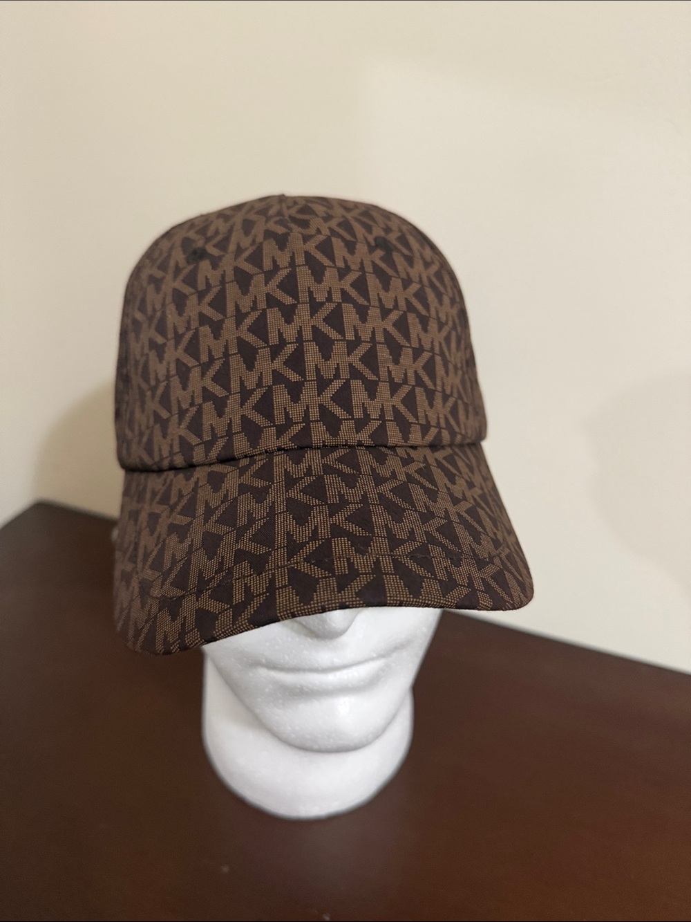 Michael Kors Brown MK Monogram Baseball Cap
